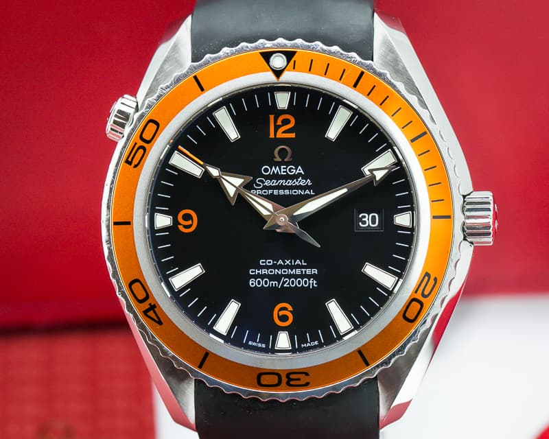Omega Seamaster Planet Ocean Co-Axial XL Orange Bezel 45.5MM