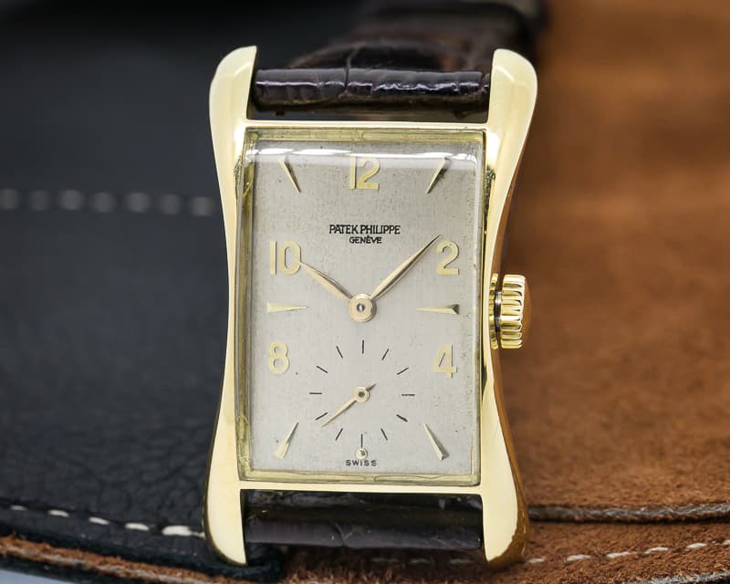 Patek Philippe Vintage Rectangle "Banana" 18K Yellow Gold