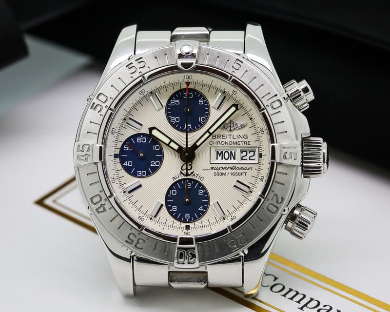 Breitling Super Ocean Chronograph SS/SS White Dial 42MM