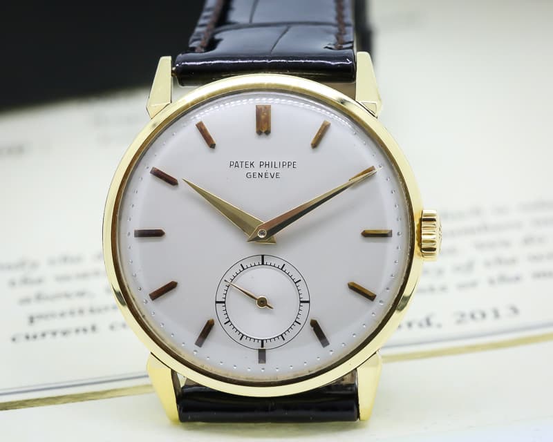 Patek Philippe Calatrava 18K Yellow Gold Manual Wind Circa 1964 35MM