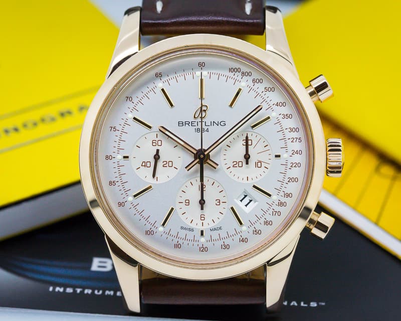 Breitling Transocean Chronograph 18K Rose Gold 43MM
