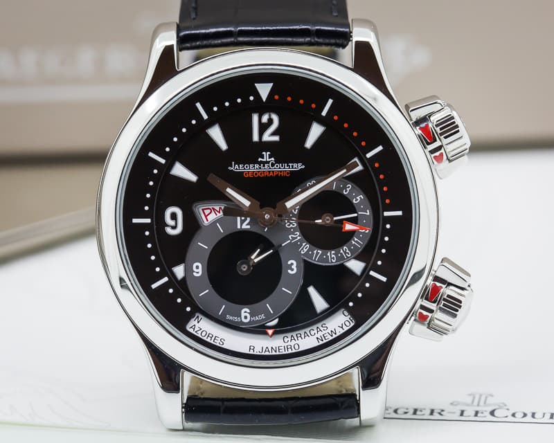 Jaeger LeCoultre Master Compressor Geographic SS Black Dial
