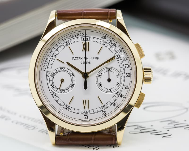 Patek Philippe Chronograph 18K Yellow Gold / White Dial UNWORN