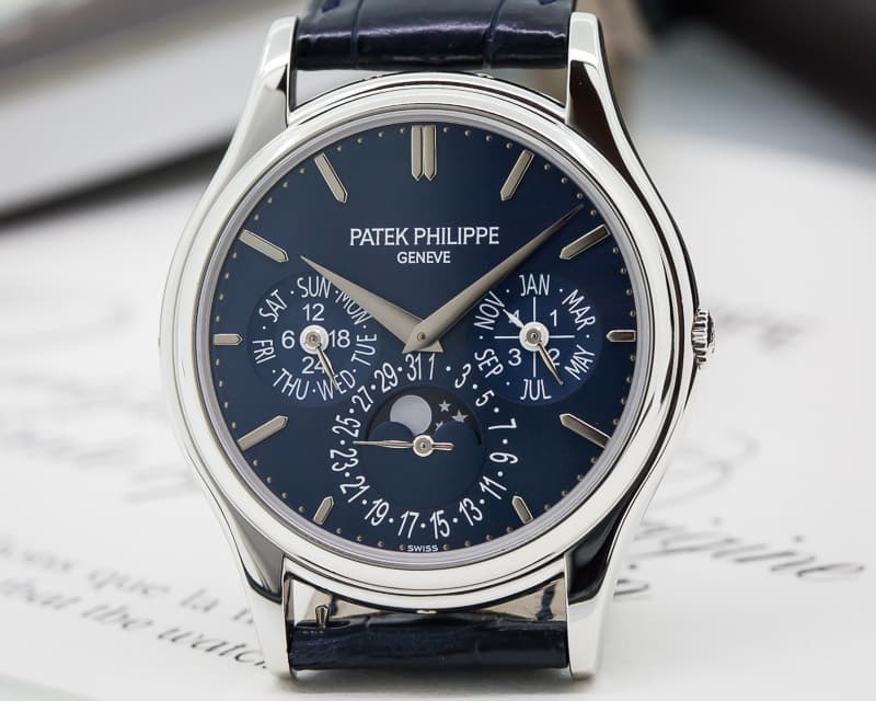 Patek Philippe Perpetual Calendar Platinum Blue Dial