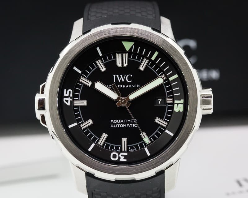 IWC Aquatimer Automatic Black Dial SS / rubber strap