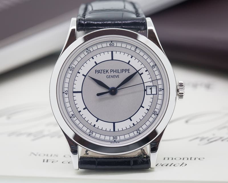 Patek Philippe Calatrava 18K White Gold Sector Dial