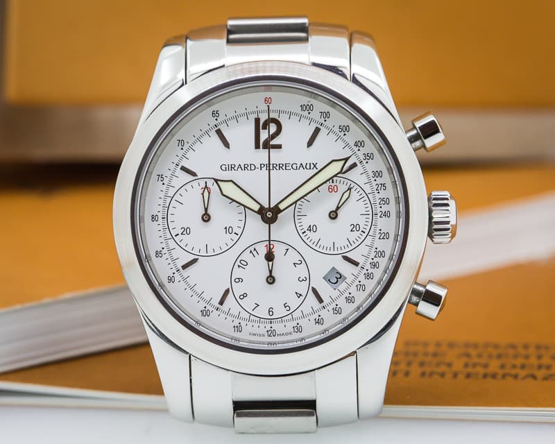 Girard Perregaux Classique Elegance Chronograph White Dial SS / SS
