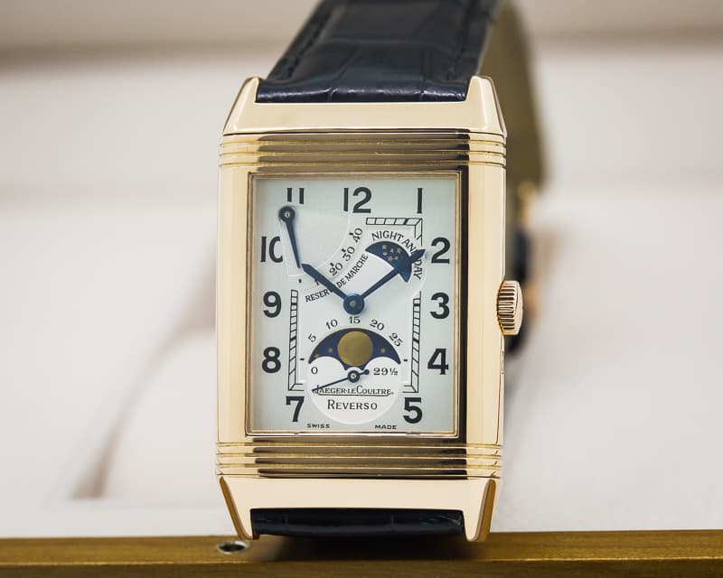 Jaeger LeCoultre Reverso Sun Moon Power Reserve 18K Rose Gold