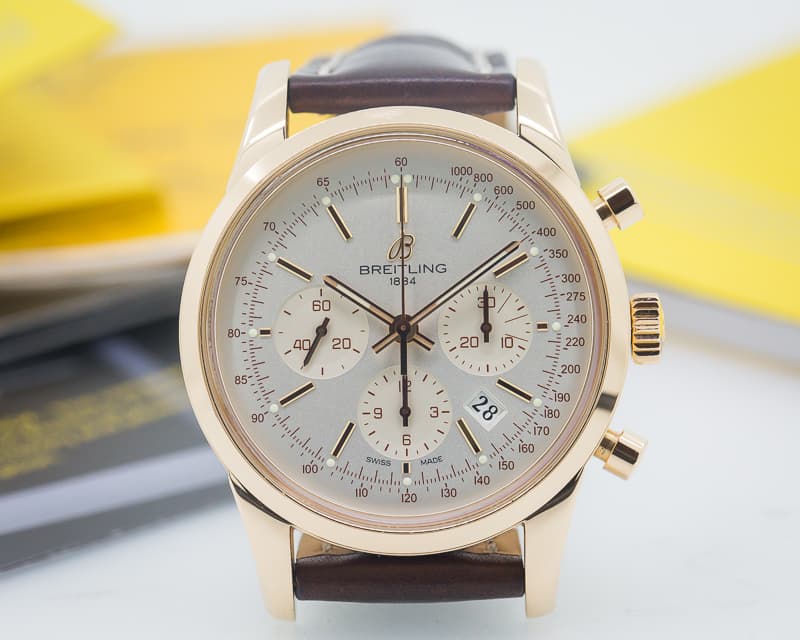Breitling Transocean Chronograph 18K Rose Gold 43MM
