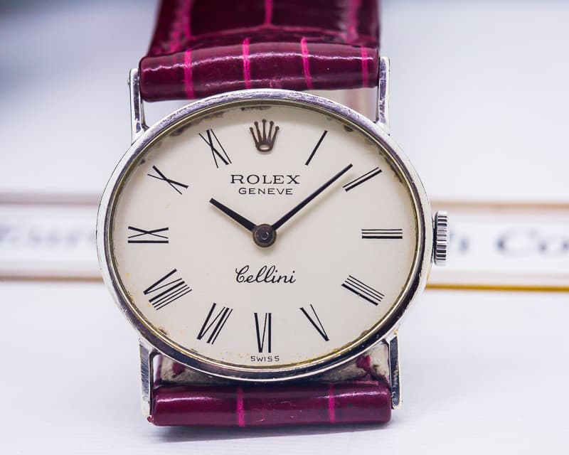 Rolex Cellini 18K White Gold Silver Dial