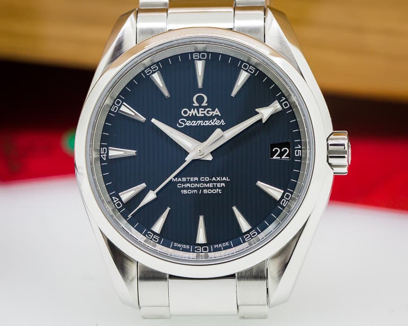 Omega Aqua Terra Co-Axial Date Blue Dial SS / SS