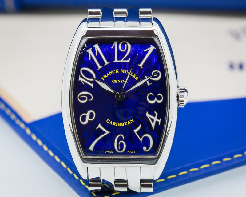 Franck Muller Cintree Curvex Casablanca "Caraibean" Blue Dial