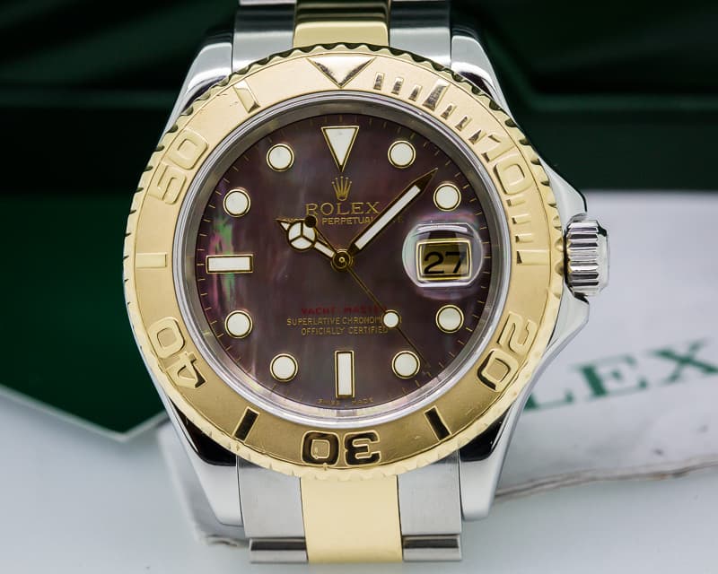 Rolex Yacht Master 18K / SS Tahitian MOP Dial