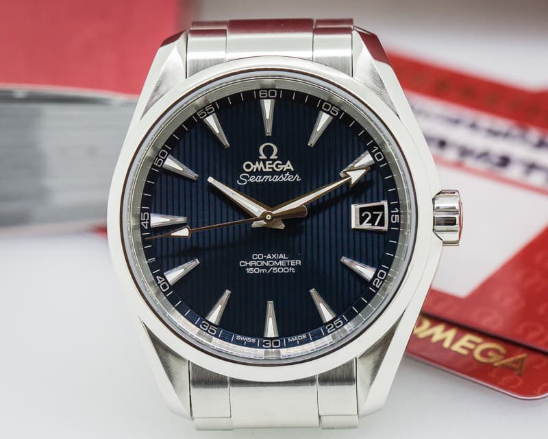 Omega Aqua Terra Co-Axial Date Blue Dial SS / SS