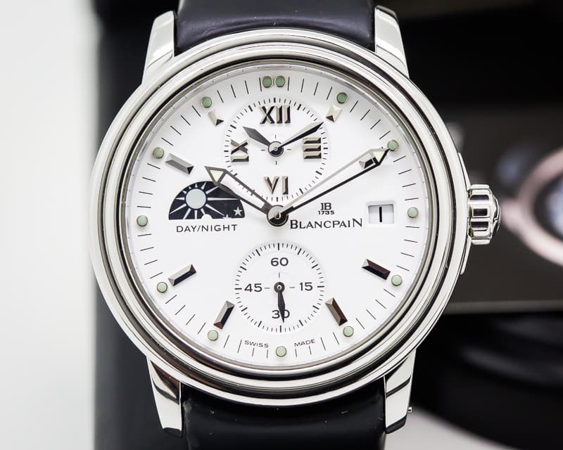 Blancpain Leman Timezone Dual Time SS White Dial / Rubber
