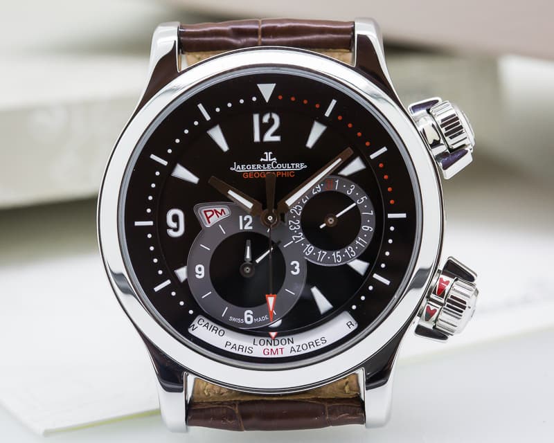 Jaeger LeCoultre Master Compressor Geographic SS Black Dial