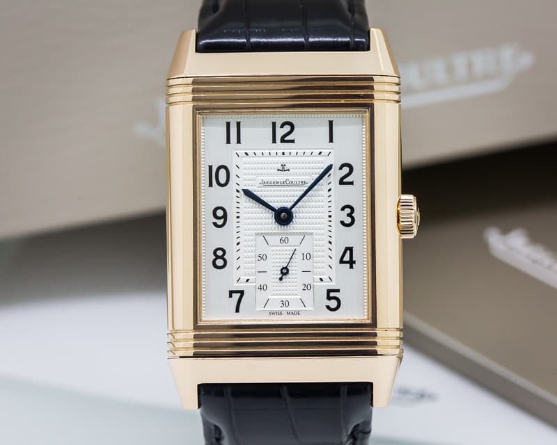 Jaeger LeCoultre Grande Reverso 976 Classique Silver Dial 18K Rose Gold/