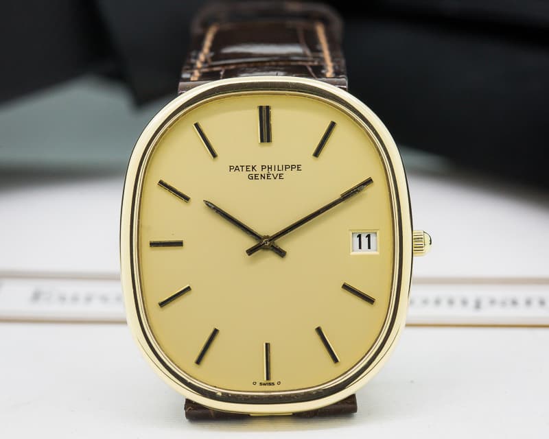 Patek Philippe Golden Ellipse 18K Yellow Gold Champagne Dial