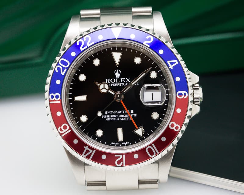 Rolex GMT Master II SS Red / Blue Pepsi Bezel