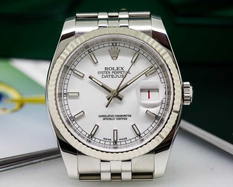 Rolex Datejust SS Jubilee White Dial