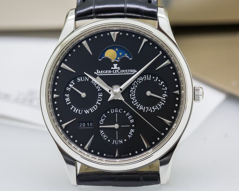 Jaeger LeCoultre Master Ultra Thin Perpetual Calendar SS Black Dial UNWORN