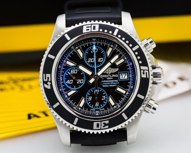 Breitling SuperOcean Chronograph II Blue Accents SS / Rubber