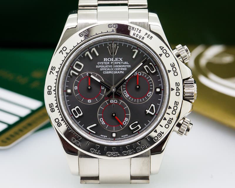Rolex Daytona Slate Arabic 18K White Gold