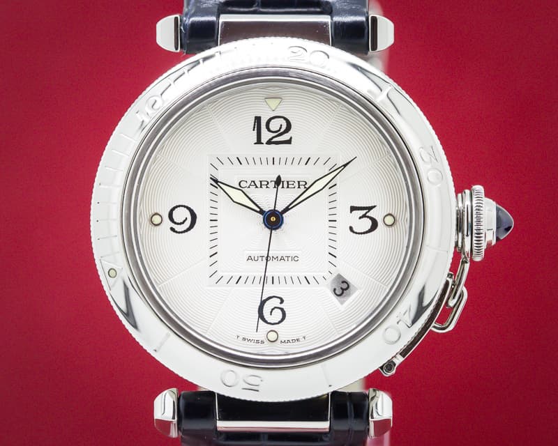 Cartier Pasha Automatic Silver Dial SS / Strap 38MM