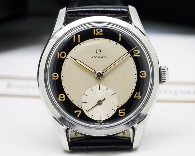 Omega Vintage Manual Wind 30T2 Tuxedo / Radium Dial SS