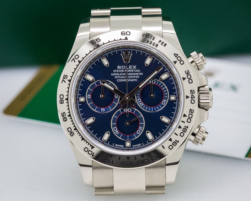 Rolex Daytona Blue Dial 18K White Gold