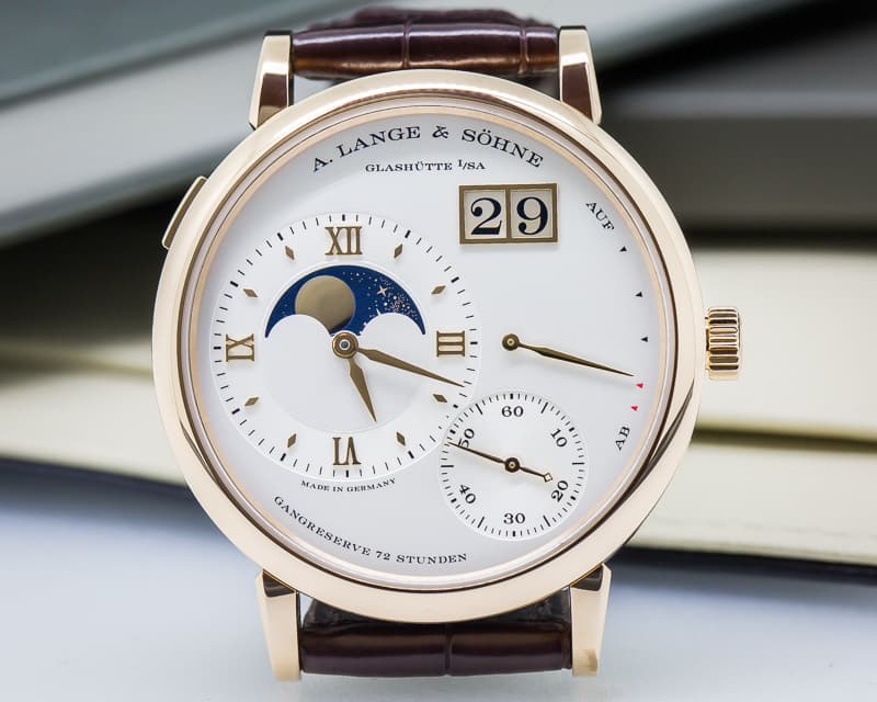 A. Lange and Sohne Grande Lange 1 Moon Rose Gold