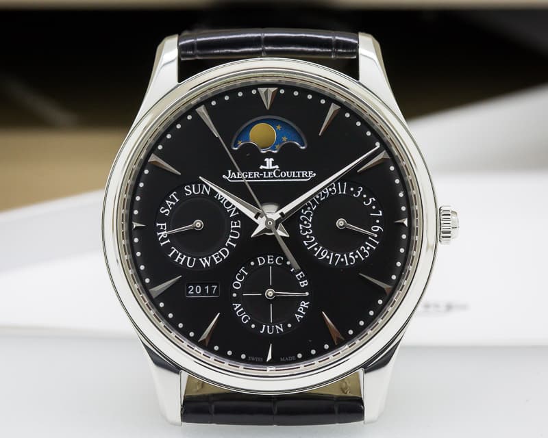 Jaeger LeCoultre Master Ultra Thin Perpetual Calendar SS Black Dial