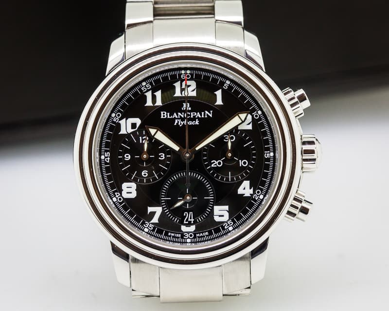 Blancpain Leman Flyback Chronograph Black Dial SS / SS