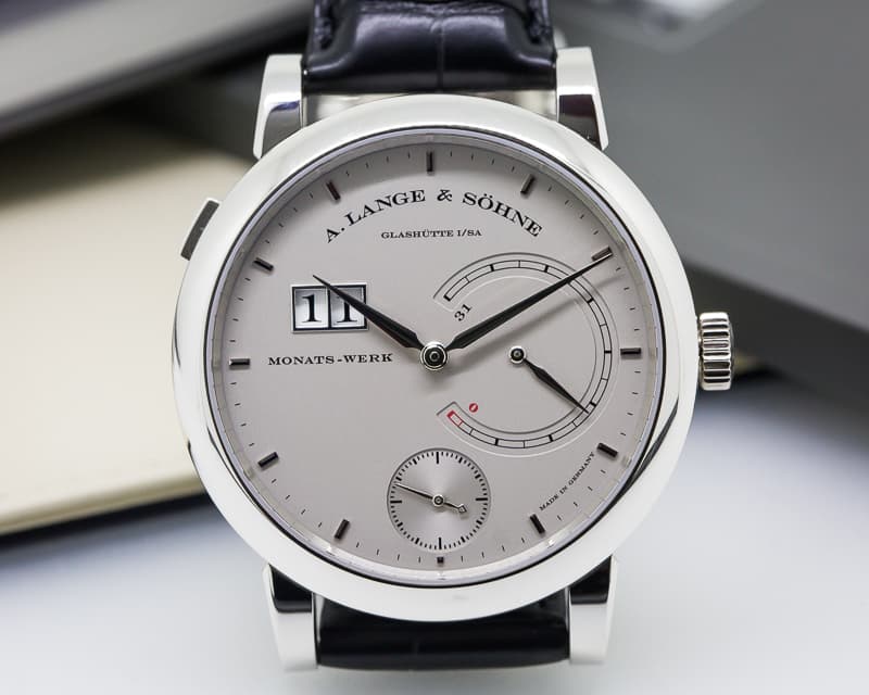 A. Lange and Sohne 31 Day Power Reserve Rhodium Platinum
