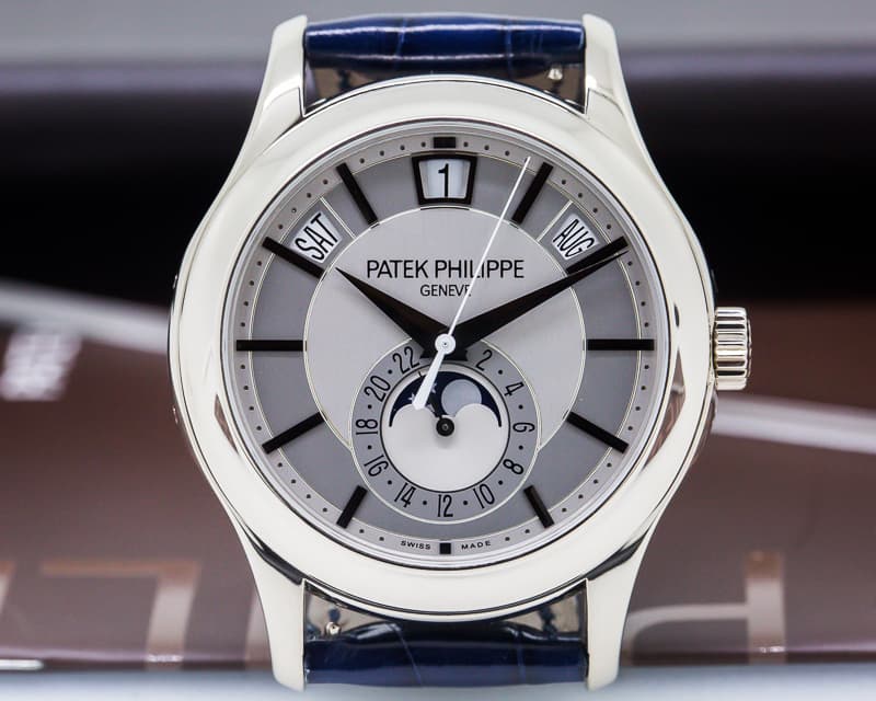 Patek Philippe Annual Calendar Silver Dial 18K White Gold