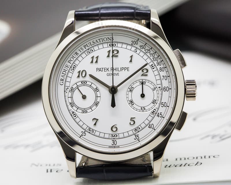 Patek Philippe Chronograph 18K White Gold / Silver Pulsation UNWORN