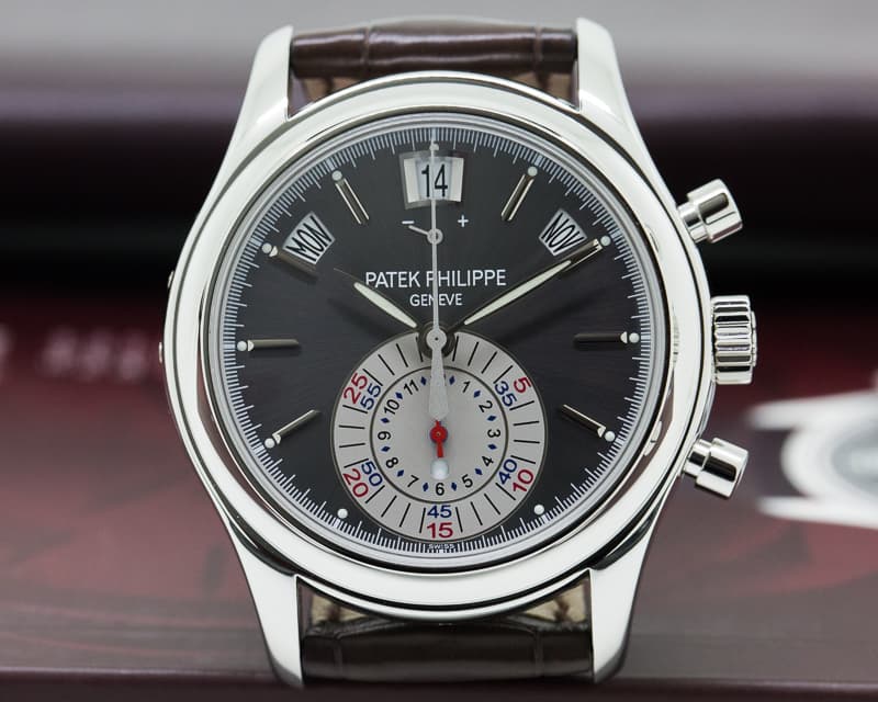 Patek Philippe Annual Calendar Chronograph Platinum Grey Dial