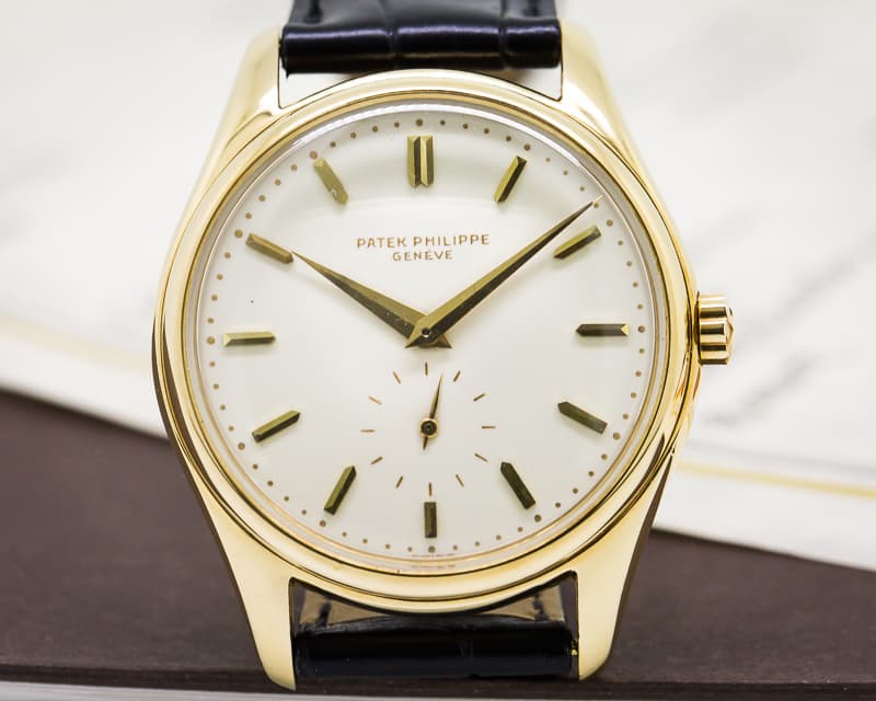 Patek Philippe Vintage Calatrava Automatic Enamel Dial 18k Yellow