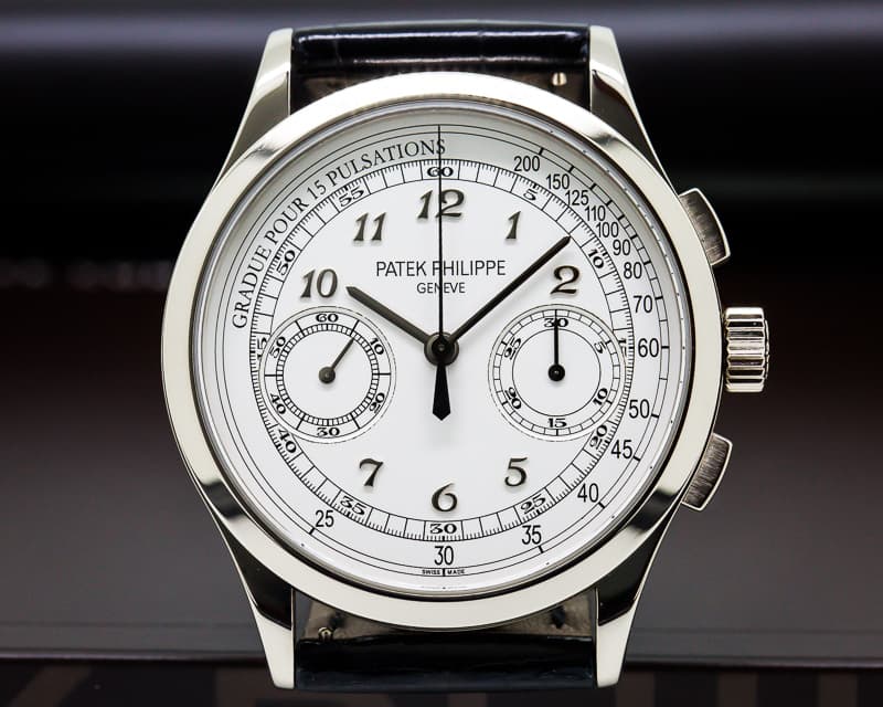 Patek Philippe Chronograph 18K White Gold / Silver Pulsation