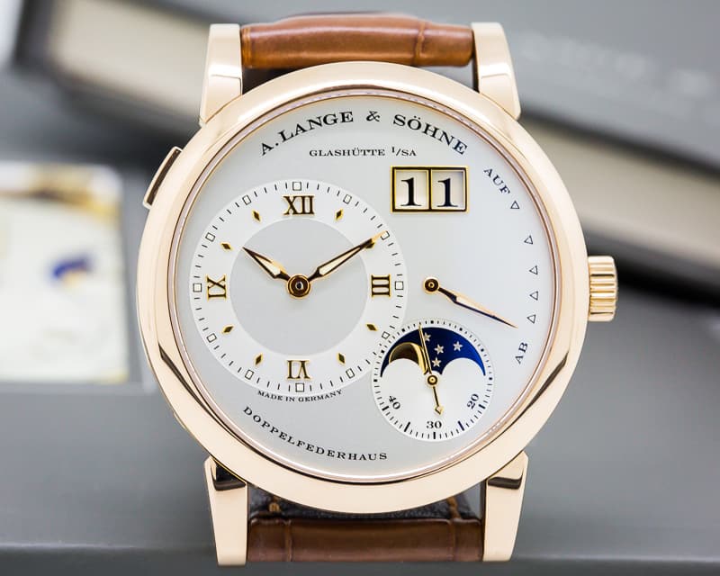 A. Lange and Sohne Lange 1 Moon 18K Rose Gold