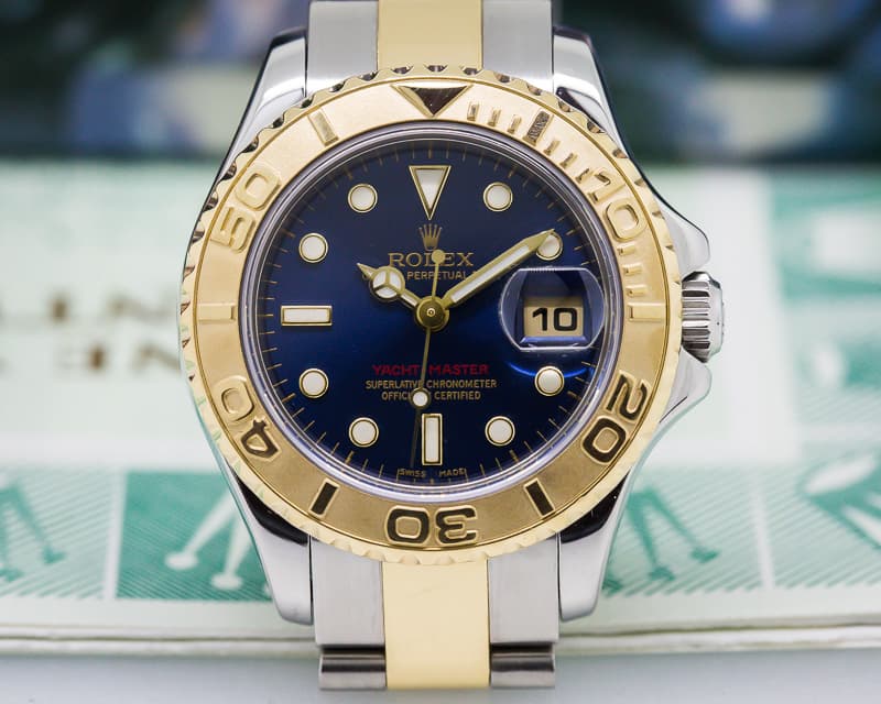Rolex Yachtmaster Ladies Blue Dial 18K / SS