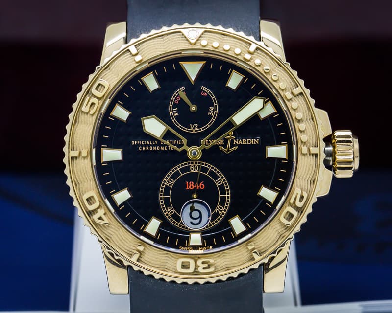 Ulysse Nardin Maxi Marine Diver Black RG / Rubber