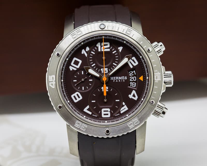 Hermes Clipper Mechanical Diver's Chrono 44