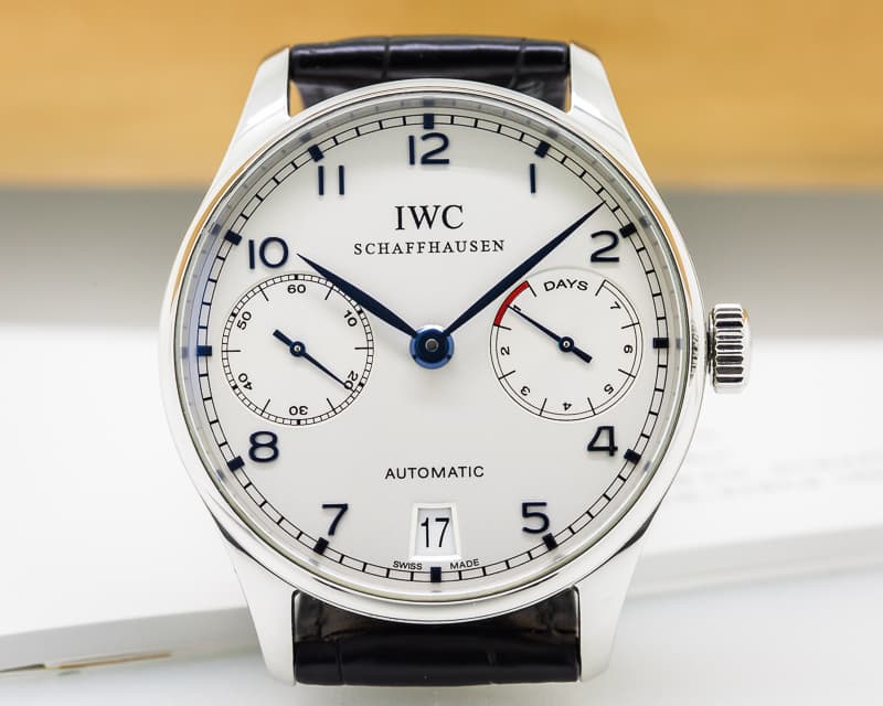 IWC Portuguese 7 Day SS / Blue Numerals