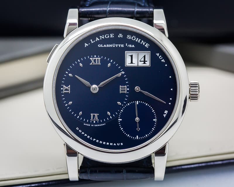 A. Lange and Sohne Lange 1 Blue Dial White Gold