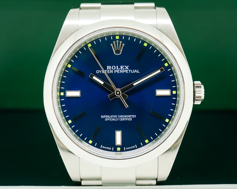 Rolex Oyster Perpetual SS Blue Dial
