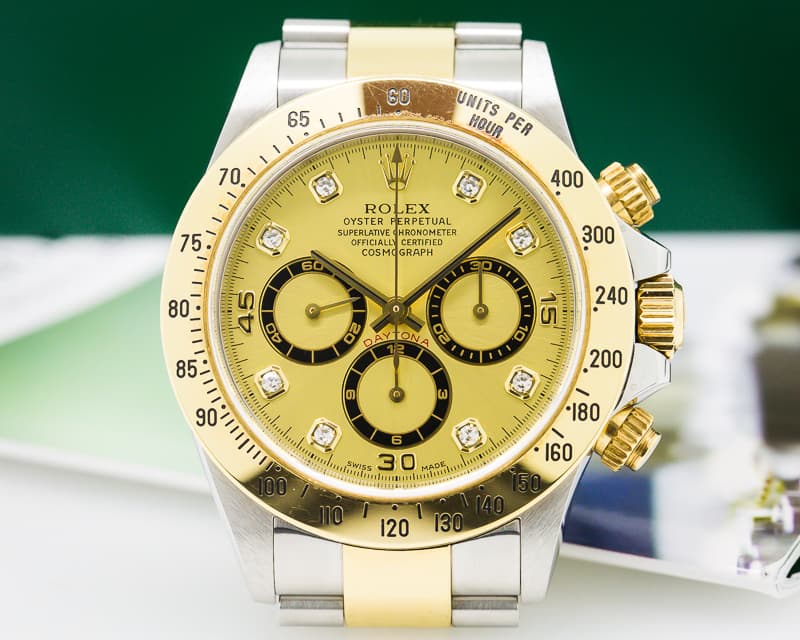 Rolex Zenith Daytona SS / 18K Champagne Diamond Dial NICE