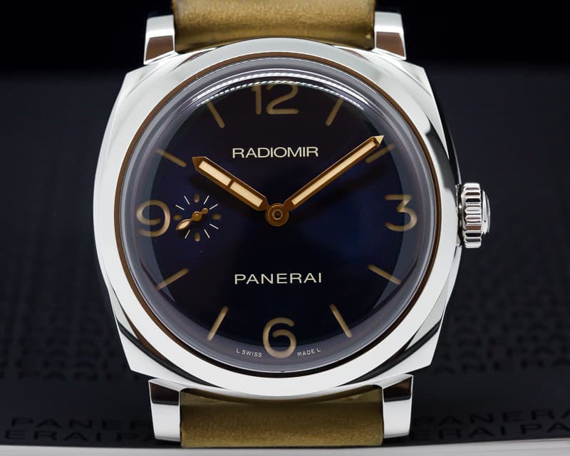 Panerai Radiomir 1940 3 Days Acciaio SS 47MM Blue "Sandwich Dial"