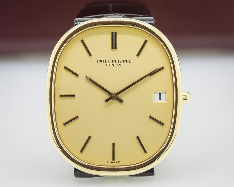 Patek Philippe Golden Ellipse 18K Yellow Gold Champagne Dial