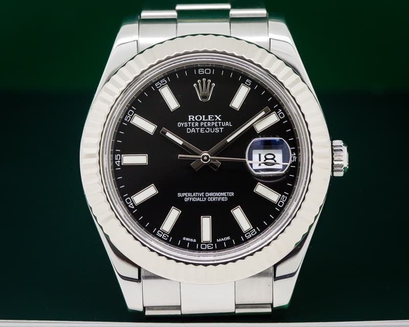 Rolex Datejust II Black Stick Dial SS